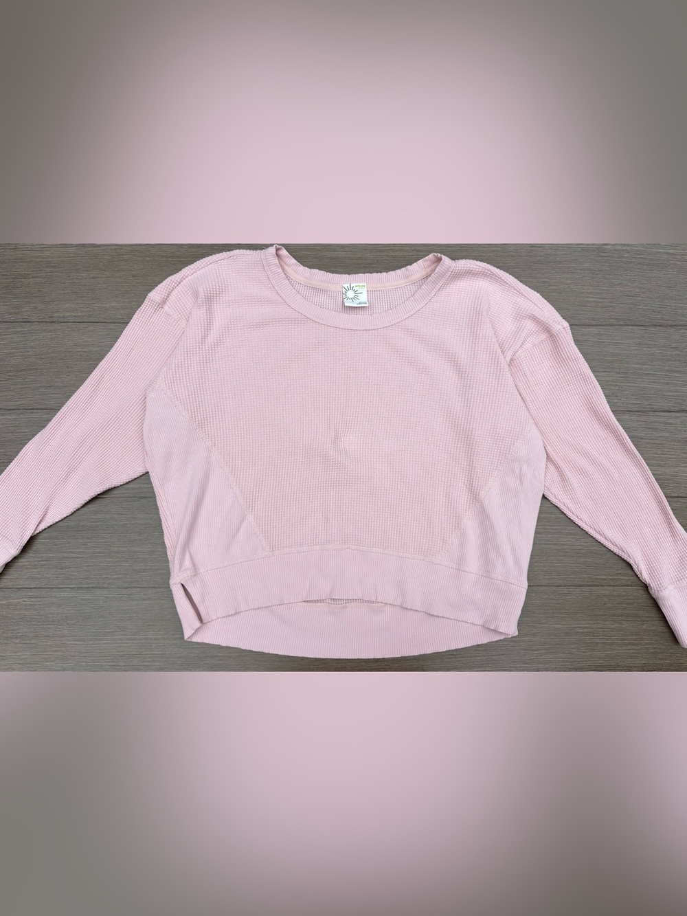 Offline By Aerie WOW! Waffle Oversized T-Shirt In Light Pink Size XS